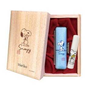 スヌーピー 桐箱印鑑セット SNOOPY キャラクター ギフト 『送料無料