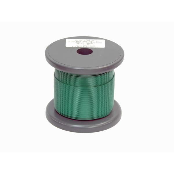 サンコー電商 UL1007 耐熱ビニル絶縁電線 AWG24 100m 緑 リール巻き