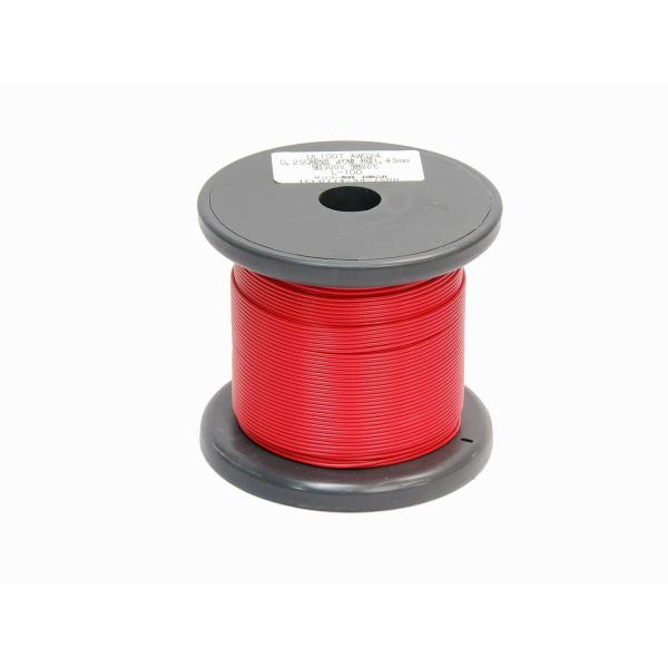 サンコー電商 UL1007 耐熱ビニル絶縁電線 AWG24 100m 赤 リール巻き