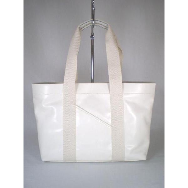 夏の牛革ティータイムトートバッグ（白）