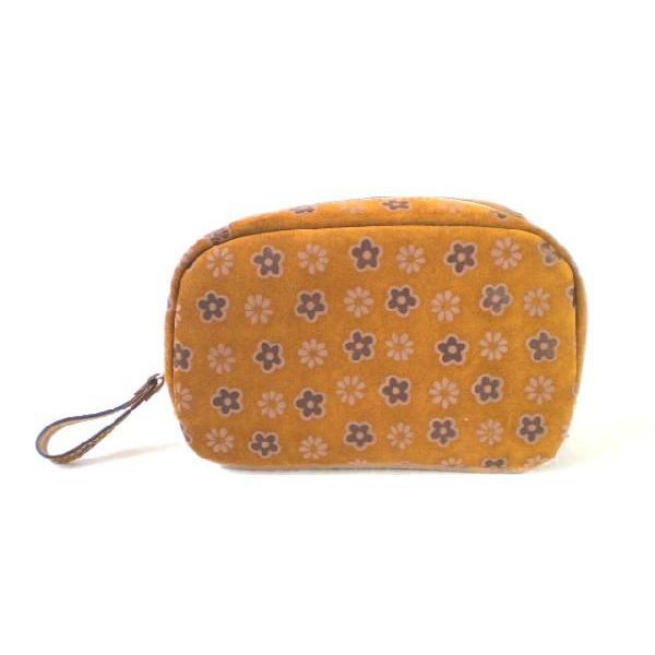 イタリアンスエードポーチ（キャメル）