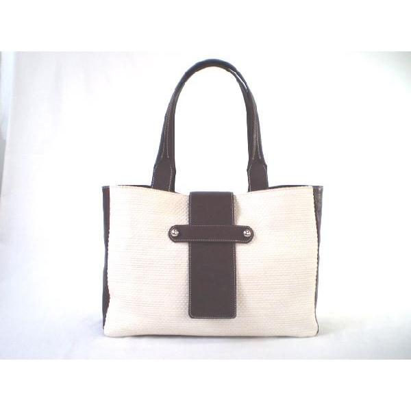 通勤用Ａ４トートバッグ　イタリアンファブリック（茶）