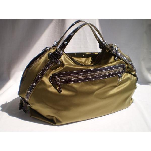 旅行用　３〜５泊ライトナイロンボストンバッグ大（カーキ）