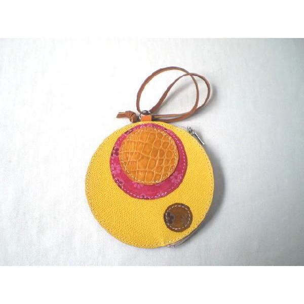 革チャーム、ちょいとアート気分（イエロー）