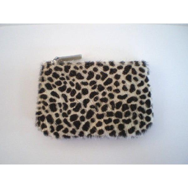 リアルファー、小銭入れ（ひょう柄）