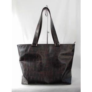 でかトートバッグ　クロコダイル型押し（牛革）１点物のバッグです。