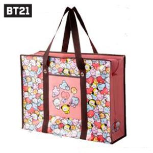 BTS (防弾少年団) 公式 グッズ [BT21] 特大 ターポリン バック / ショッピングバッグ(PINK)｜hanryubank