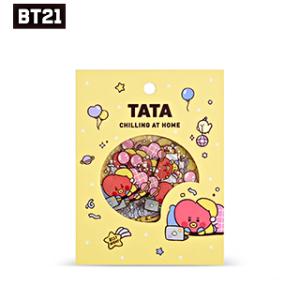 【送料無料・速達】  BTS (防弾少年団) 公式 グッズ [BT21](V/TATA) ベビーフレークステッカーパック(パーティー)｜hanryubank