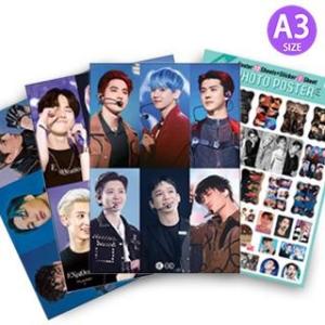 EXO (エクソ) グッズ - フォト ポスター セット (PHOTO POSTER SET) [ポスター12枚 + ステッカー セット1枚] 30cm x 42cm SIZE