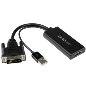 StarTech.com [DVI2HD] DVI - HDMI 変換アダプタ USBオーディオに対応 1080p 外付けグラフィックアダプター DVI-D(オス)/HDMI(メス)