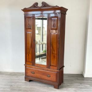 通販 人気 アンティーク 017b 店舗什器 収納 クローゼット 英国 イギリス マホガニー材 1910年頃 ワードローブ 家具 西洋 Www Ciaumed Ma