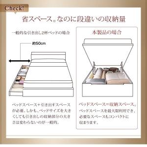 ベッドフレームのみ ベッド セミダブル 跳ね上...の詳細画像4