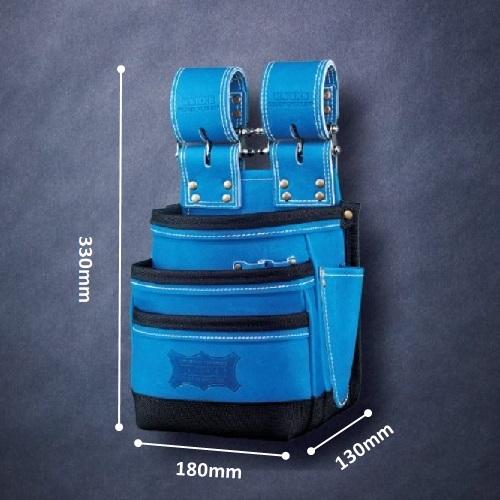 ニックス(KNICKS) KGBL-301DDX 最高級硬式グローブ革チェーンタイプ3段腰袋（ブルー...