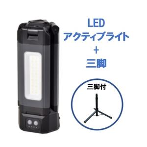 【在庫品】【LED+三脚セット】充電式LEDアクティブライト LAC-2000L サンピース USB充電式 LED作業灯 マグネット フック引っ掛け  アウトドア 三脚付｜hanshin-k