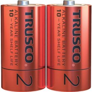 TRUSCO アルカリ乾電池10年 単2 （1パック2本入） TLR14GPL-2S 防災 備蓄 日本製 トラスコ｜hanshin-k