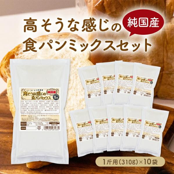 送料無料 純国産 高そうな感じの食パンミックスセット【10個】（半鐘屋オリジナル・パンミックス・ホー...