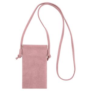名入れ ロゴ入れ オリジナル/販促品 ノベルティ グッズ　ヴェアリー・イージーオープンスマホネックポーチ(ピンク)
