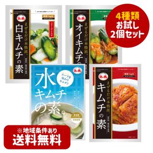 送料無料　花菜 キムチの素2個セット 4種類から選べるお試し2個セット 「白菜キムチの素&キュウリキムチの素&水キムチの素&白キムチの素」｜hantosi