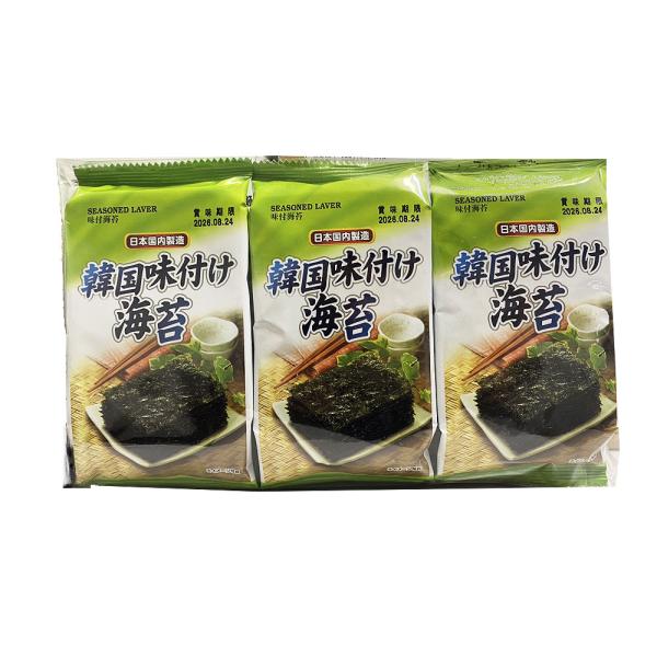 ヘマジ　韓国味付海苔 (8切×8枚×3袋)X24個 1BOX　1個当たり￥118.8(税込)
