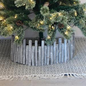 クリスマスツリー オーナメント クリスマス 北欧 おしゃれ 電飾付き インテリア ウッドフェンススタンドの商品画像