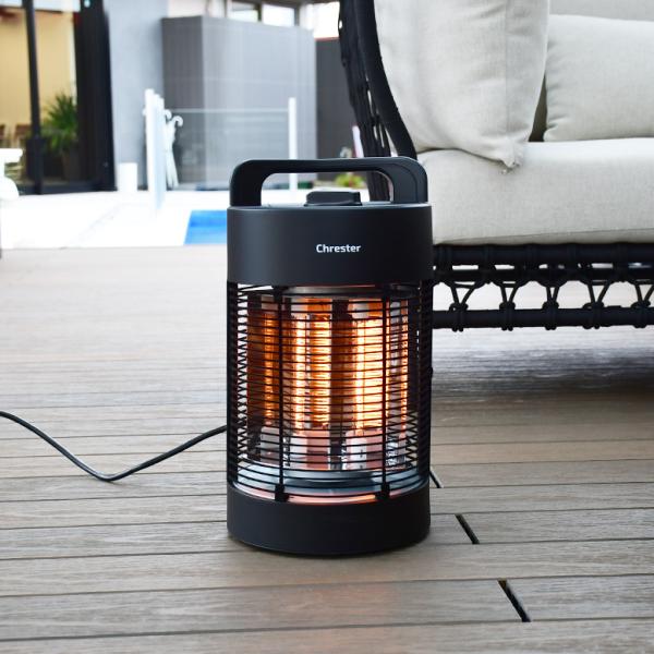 ヒーター 防水ラウンドヒーター メーカー直送 代金引換・同梱不可 首振り 足元 床置き HEAT-R...