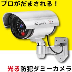 ダミーカメラ 防犯カメラ 屋外 ワイヤレス 電池式 LED発光 光る 防犯ダミーカメラ シール DVR-DUMMY 防犯ステッカー付き