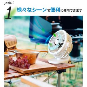 扇風機 ファン 壁掛け 卓上扇風機 クリップ ...の詳細画像3