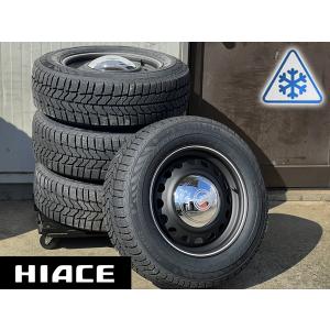 新品 16インチ タイヤホイール 4本セット ハイエース 200系 pcd139.7 6穴 スタッドレス 215/65R16C 冬タイヤ タイヤ残り1台分! 車検対応