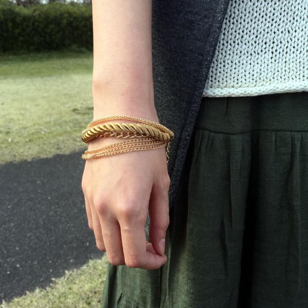 7連 ジャラジャラ チェーン ブレスレット レディース