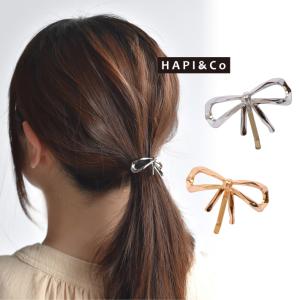 ポニーフック リボン メタル ヘアピン タイトポ...の商品画像