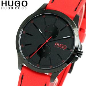 ヒューゴボス HUGO BOSS 腕時計 メンズ 1530003 クォーツ ブラック レッド｜hapian