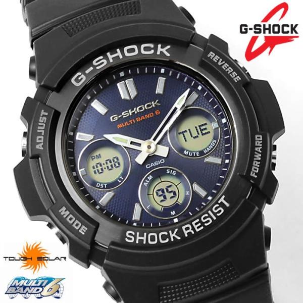 G-SHOCK 腕時計 Gショック 電波ソーラー CASIO カシオ アナデジ AWG-M100SB...
