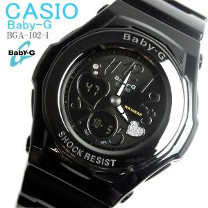 カシオ ベビーG CASIO Baby-G レディース 腕時計 ブラック 黒 BGA-102-1｜hapian