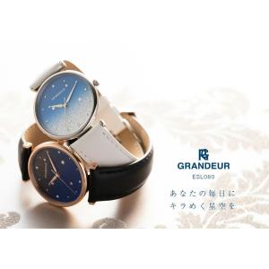 GRANDEUR グランドール 腕時計 レディース うす型 レディース グリッター ウォッチ センターラグ グランドール Grandeur ESL080｜hapian