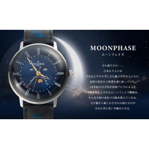 【E13111】Grandeur GRANDEUR PLUS＋ グランドールプラス 腕時計 メンズ ムーンフェイズ 革