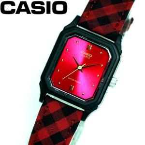 ゆうパケット メール便送料無料 カシオ CASIO レディース 腕時計 スタンダード クオーツ レッド LQ-142LB-4A｜hapian