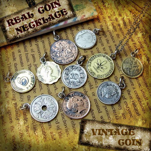 メンズ ネックレス メンズネックレス アンティーク コイン シルバー 925