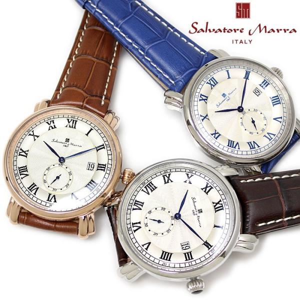 サルバトーレマーラ メンズ腕時計 革ベルト クォーツ 腕時計 SM-13121