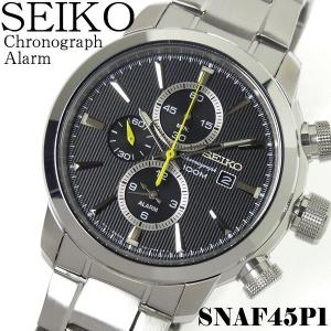 セイコー SEIKO 腕時計 メンズ クロノグラフ SEIKO アラーム SNAF45P1｜hapian