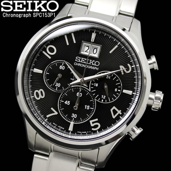 SEIKO セイコー クロノグラフ 100M防水 メンズ 腕時計 SPC153P1