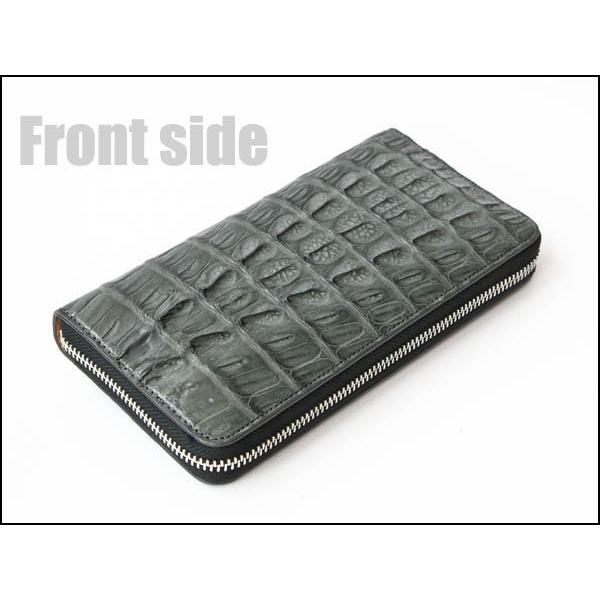 GODANE ゴダン 長財布 メンズ ウォレット 本革 クロコダイル カイマン ラウンド ジャバラ ...