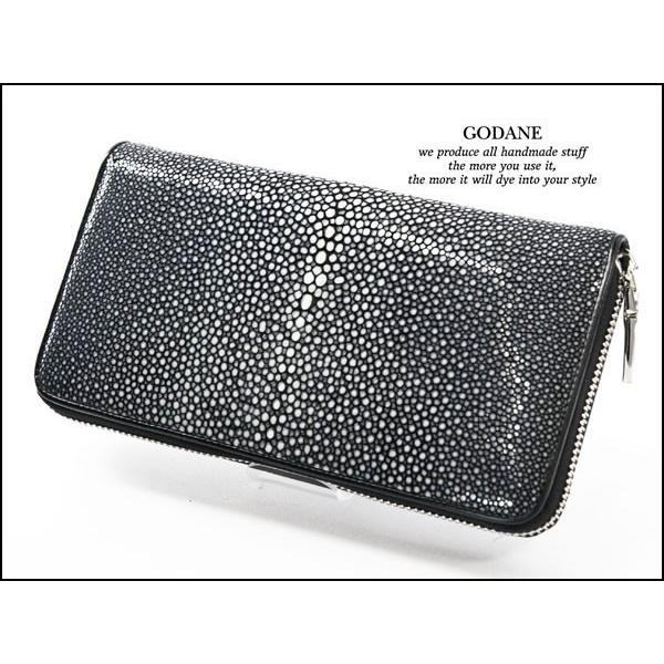 GODANE ゴダン 本革 財布 ウォレット ガルーシャ オイルヌメ革 ラウンド ファスナー 長財布...