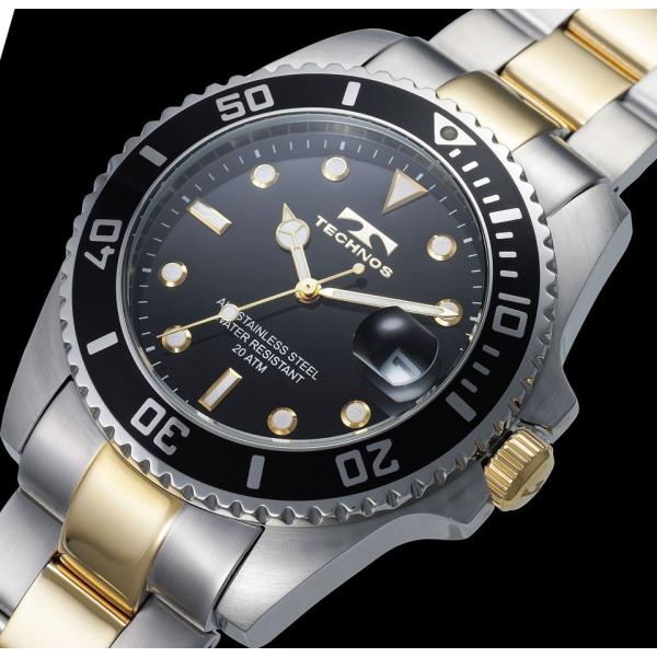 【メーカー正規品】TECHNOS テクノス 腕時計 メンズ 20気圧防水 回転ベゼル メンズ クォー...