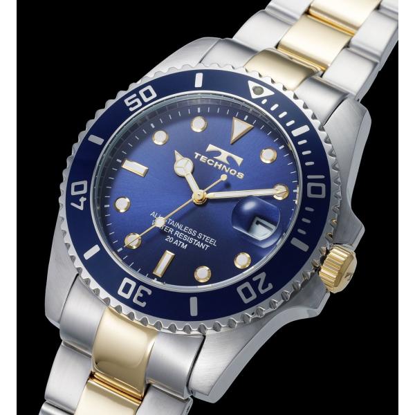 【メーカー正規品】TECHNOS テクノス 腕時計 メンズ 20気圧防水 回転ベゼル メンズ クォー...