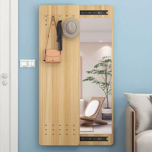 試着鏡 全身鏡 全身ミラー 玄関  欧風 おしゃれ木製 飛散防止 コンパクト 全身 隠し 壁掛け粘着...