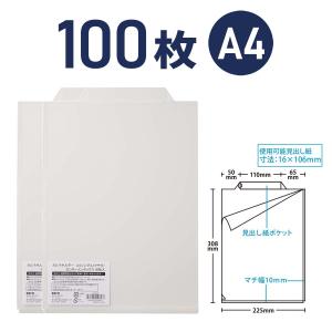 カルテホルダー A4 ダブルポケット マチ付 センターインデックス 100枚