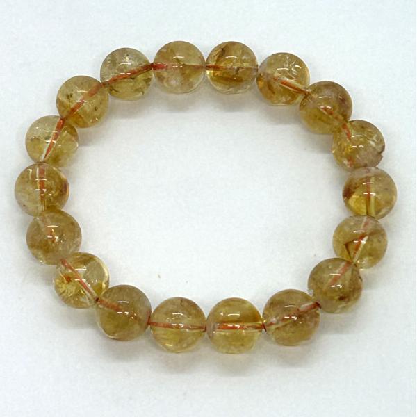 シトリン10mm パワーストーン ブレスレット　天然石 おしゃれ ブラジル産 サイズが選べる Cit...