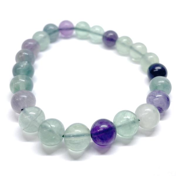 フローライト 天然石 パワーストーン ブレスレット 16cm 恋愛運 かわいい おしゃれ