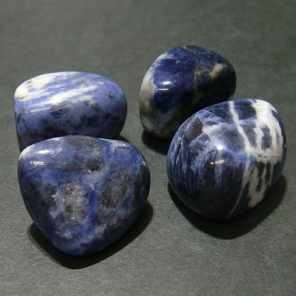 ソーダライト タンブル 方曹達石 ４個セット sodalite 天然石 夢や目標のサポートをする石【...