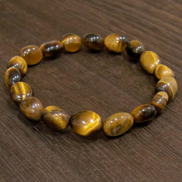 パワーストーンブレスレット タイガーアイ タンブルタイプ 虎目石 幸運 天然石 送料無料【クリックポ...